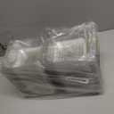 Evnlo 100 Count Clear Plastic Containers with Lids for Food, Thickened Disposable Sandwich Containers Clamshell Boxes for Cake Slice, Dessert, Hamburger, Salad, Pastry, Fruits, Takeout Tray