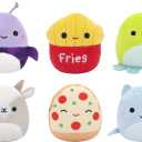 Squishmallows Original Micromallows 6-Pack  Axel Beetle, Lune Loch Ness Monster, Floyd French Fries, Orphie Octopus, Pep Pizza, Walker Goat (Squad 4)