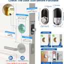 Veise RZ06 Smart Lock for Front Door with App Control, Keyless Entry, Electronic Digital Deadbolt with Touchscreen Keypad Set, Smart Deadbolt, Auto Lock, Easy Installation, Satin Nickel