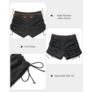 Yonique Tankini Swimsuits with Shorts - Tummy Control One Piece Bathing Suits High Neck Swimwear, Size XL, Black