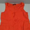 ZESICA Women's Summer Sleeveless Tank Tops Crewneck Tie Front Loose Flowy Ruffle Peplum Babydoll Blouses, Small