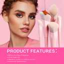 Jessup Pink Makeup Brushes Set 14Pcs Make up Brushes Premium Vegan Foundation Concealer Blush Eyeshadow Eyeliner Powder Highlighter Blending Face Brush Set, T495