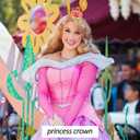 2 x VELSCRUN Hot Pink Crystal Tiara Crowns, Halloween Headband for Women, Princess Girls Tiaras, Queen Crown Princess Quinceanera Headpieces for Birthday Prom Bride Wedding Pageant Party Hair Band