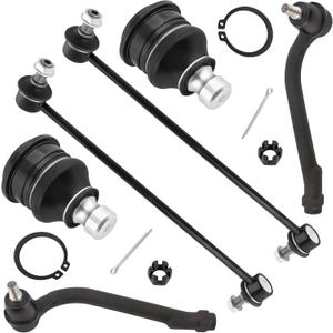 6pcs Lower Ball Joints Outer Tie Rod Ends Front Sway Bar End Links Kit for 2007-2012 for Hyundai Santa Fe 2011-2013 for Kia Sorento K90375 K750204 K750205 ES800035 ES800055