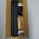Industrial Curtain Rods for Windows 66 to 120 Inches, Blackout Wrap Around Curtain Rod, for Indoor and Outdoor, 7/8 Inch Diameter, 95 to 150 Inches, Black