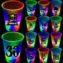 mishunyus 30th Birthday Party Cups 24 Pack- Glow for Funny RIP Twenties Theme Decorations, 16oz