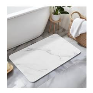 HBlife 23.5" X 15" Quick Drying Stone Bath Mat for Bathroom, Diatomaceous Earth Stone Drying Mat for Kitchen Counter