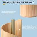 Paper Towel Holder Countertop with Wood Round Base and Iron Holder,Holds Mega Roll,Holder Stand for Kitchen Roll Organize,Wooden Paper Towel Holder for Kitchen Dining Table Home Decor