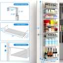 VyGrow Over the Door Pantry Organizer, 8-Tier Over the Door Organizer with Adjustable Basket, Pantry Door Organization for Pantry Kitchen Storage Room Spice Rack, White