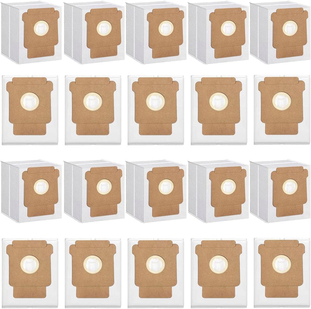 20 Pack Q0520 Vacuum Bags for iRobot Roomba Vacuum 2 Q0520 Essential Robot Vacuum Cleaner,Roomba 105 Combo/Vac,Plus 405 404 505 Combo Max 705 Vac,Max 705 Combo Robot,Disposable Auto-Empty Dust Bin Bag