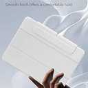 for iPad Air 13 Inch Case (2025/2024) M3/M2 with Pencil Holder, Removable Magnetic Cover, Vertical Stand, Fully Supports Pencil Pro and Pencil(USB-C), Rebound 360 Series, White