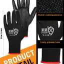 Potchen 72 Pairs Gardening Work Gloves Bulk for Men Women, Rubber Coated Garden Multipack Safety Construction Glove
