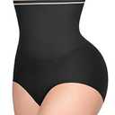 SHAPELLX Shapewear Tummy Control Underwear for Women High Waisted Body Shaper Panties Compression Briefs BLACK, XXL