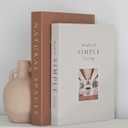 Beautiful Decorative Books - Set of 2 Boxes Enhance Your Coffee Table, Bookshelf or Mantel Shelf Decor - Aesthetic Fake/Faux Books for Modern Home Decoration, Photo Storage and as a Keepsake Box