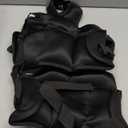 Adjustable Weighted Vest for Women Men, 4-10lb/12-18lb/ Vest with 6 Ironsand Weights, Weight Vest with Reflective Strip for Running, Walking, Exercise, Strength Training (Black, 4-10LB)