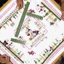 WHCHJ Retro Wine Champagne Mahjong Mat 31.5 x 31.5 in, Trendy Aesthetic Wine and Cheese Anti-Slip Noise-Reducing Mahjong Mat for Table Board, Games Tile Games, Poker and Cards