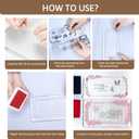 CraftyManor Clear Stamps for Scrapbooking, Vintage Stamp for Journaling, Card Making Supplies for Crafting, DIY, Photo Album Decor and Junk Journal 5.8x8.3inches (Postcard + Text Set)