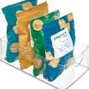 iDesign Recycled Plastic Cabinet and Pantry Storage Bin with Integrated Handles  16 x 8 x 5, Clear Bin