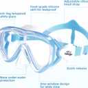 Seago Kids Snorkel Set Dry Top Mask Snorkeling Gear for Boys Girls Youth, No Leak Anti-Fog Clear View Scuba Diving Swim Kit Blue