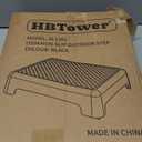 HBTower Mobility Step Stool for Adults & Seniors - Non-Slip Platform Indoor and Outdoor, Portable Riser, Safety Step for Car, Bedside, Office, Shower, Stairs - Black