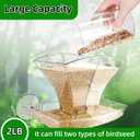 Window Bird Feeder for Outside with Waterproof Seed Storage  Strong Suction Cups, Large Capacity, Easy to Clean, Gifts for Bird Lovers (2.0LB)