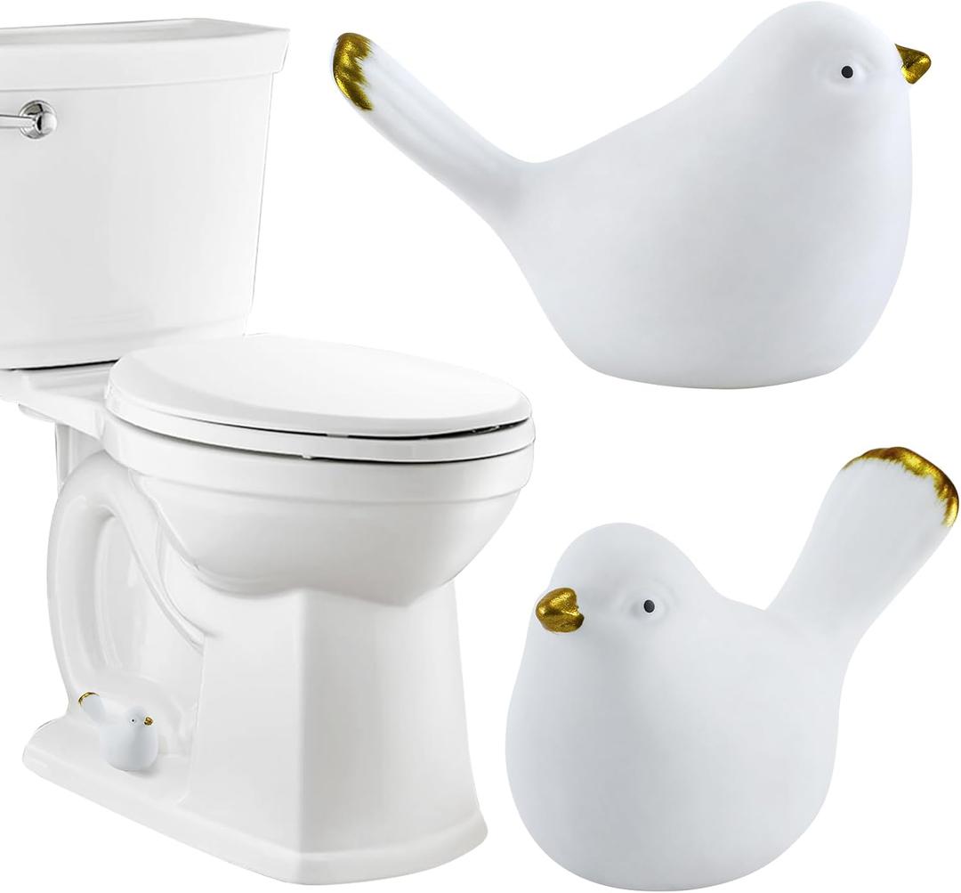 2Pcs Ceramic Decorative Toilet Bolt Covers, Cute Toilet Caps for Bottom of Toilet, Toilet screw covers for Bolts Bathroom Decor Accessories, Easy Installation