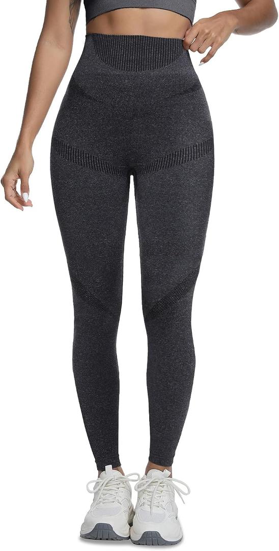 Gesaofa Womens Airflow Stretch Leggings Tight Fit Yoga Pants | Sexy Butt Lift,Tummy Control,Seamless Skin Friendly,4-Way Stretch,5" High Waist (M)