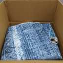 Kokia Abstract Area Rugs 9x12 Bedroom Washable Decor Low Pile Non-Slip Non-Shedding Indoor Blue Carpet Foldable Stain Resistant Floor Living Room Dining Room, Oslo Teal (Ocean/Teal/Cactus/Amber)