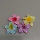 GQLV Flower Hair Claw Clips-4PCS for Thick Hair, Strong Hold Nonslip, Hawaiian, Cute Large Hair Clips, Banana Clip for Thin Hair, Hair Accessories for Women Girls Holiday Gifts (A-4pcs large colorful