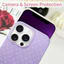 Hython for iPhone 13 Pro Case Cute Polka Dot Aesthetic Design Simple Cover 6.1", Thin Slim Anti-Scratch Soft TPU Bumper Shockproof Rubber Protective Phone Cases for Women Girls Girly Boys, Purple