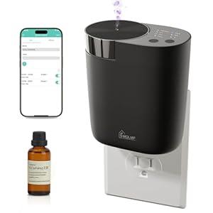 MQLMF Plug in Diffuser - 800 Sq Ft,No Wobble Design,Secure Wall Fit,Timer Control&Scent Intensity Button,Bluetooth APP,Waterless Scent Diffusers Home,Essential Oil Plug in Wall Diffuser – Black