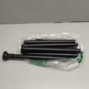 ABOOFAN Adjustable Black Wrap Around Curtain Rods 3-pack Room Divider Indoor Non-slip