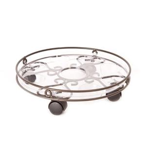 Panacea Products 14-Inch Cameo Plant Caddy, Black