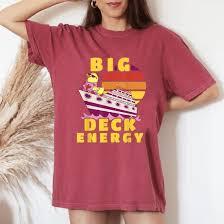 Big Deck Energy Funny Cruise Ship Duck Travel Vacation Men T-Shirt (Pink, S)
