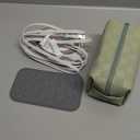 Newbealer Travel Iron with Dual Voltage - 120V/220V Lightweight Dry Iron for Clothes (No Steam), Non-Stick Ceramic Soleplate, 302 Heat Press Machine, w/Spray Bottle, Pouch & Silicone Stand (White)