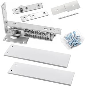 Double Action Spring Hinges -Swinging Door Hinge -Pivot Hingewith Cover Plates,with self-Closing and Stop for Wooden DoorsLoad Max 100lb Door