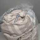 Drucon Boho Comforter Set Queen Size,7 Pieces Bed in a Bag Khaki Striped Bohemian Comforter Soft Microfiber Bedding Set for All Season