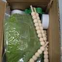 4 Pcs St. Patrick's Day Shamrock Potted Plants, Wooden Shamrock Artificial Potted Decor, Clover Table Plant Centerpiece Sign for Home Office Irish Party Desk Mantle Shelf Decoration