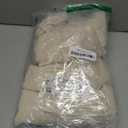 Smiry Waterproof Seat Covers for Dining Room Chairs Set of 4, Stretch Jacquard Removable Washable Chair Seat Slipcovers Protector, No Rear Covers, Beige