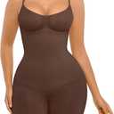 FeelinGirl Shapewear Bodysuit Tummy Control Seamless Sculpting Hip Enhancer Body Shaper for Women (
XL/ XXL
, Coffee Brown)