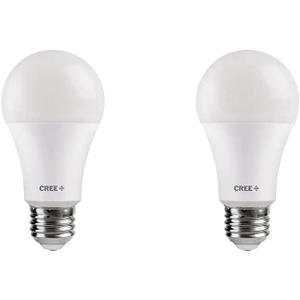Cree Lighting Exceptional Series A19 Bulb, 5000K Dimmable LED Bulb, 60W + 815 Lumens, Daylight, 2 Pack