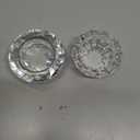 OwnMy Set of 3 Crystal Tea Light Holders Small Round Votive Candle Holders, Clear Crystal Diamond Shaped Tealight Candle Stands for Wedding Table Centerpieces Living Room Table Decors