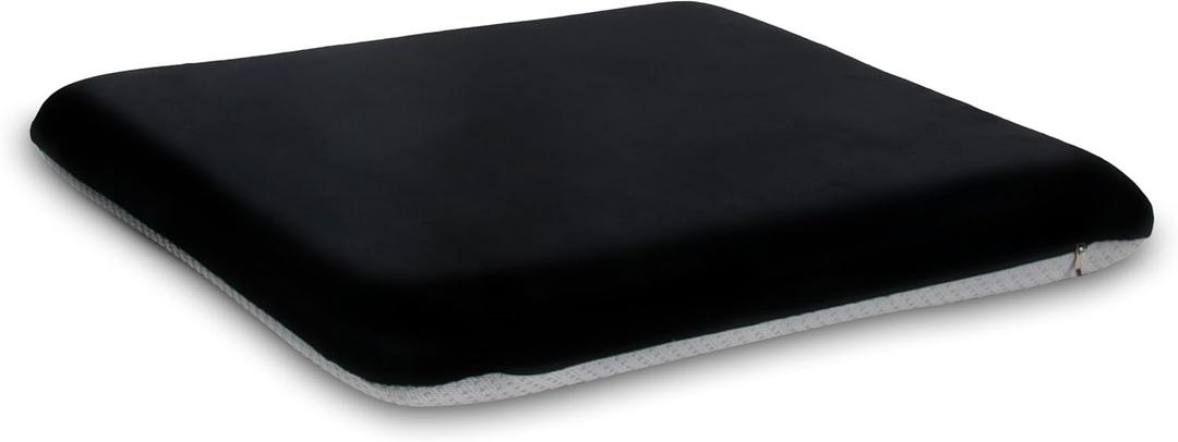 Sigmat Recliner Cushion for Elderly with Memory Foam 20x20x3 Inches Large Square Seat Cushion for Recliner Chair, Floor Pillow, Truck Seat Cushion Black-Grey