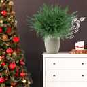 8 PCS Norfolk Pine Branches,21.6 Inch Artificial Green Pine Stem,Real Touch Faux Christmas Greenery Pines Picks for Vase DIY Flower Arrangement Garland Wreath Home Decoration