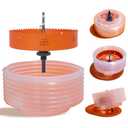 VIKITON 6-3/8 Hole Saw for Recessed Lights, 6.3 Inch Hole Cutter with Dust Bowl Catcher for Led Recessed Lighting 6 Inch and Wood Metal Drywall, Bi-Metal Construction