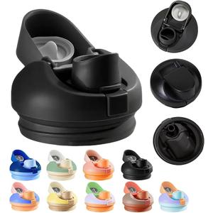 Replacement Lid for Owala Freesip Sway Tumbler, One Button Water Bottle Top Replacement Cap Compatible with Owala Freesip Sway Stainless Steel Cup 40oz, BPA-Free，Leakproof Lids, Black