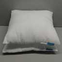 Oubonun 18 x 18 Throw Pillow Inserts - Soft, Plush & Decorative Down Alternative Pillows for Couch Sofa Bed, Machine Washable - White, Pack of 2