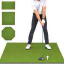 GoSports Elite Golf Hitting Mat for Indoor and Outdoor Practice - Withstands About 150,000 Shots - Heavy-Duty Turf Driving Range Mats Works with Golf Simulators - Includes 3 tees - Choose Your Size