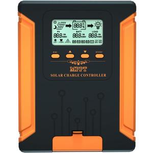 80A 180V MPPT Solar Charge Controller 12V/24V/36V/48V Auto, Heat-Dissipating Metal Housing, Dual Fans, and LCD Display, for LiFePO4, Gel, Lithium, SLD, FLD, and Ternary Battery