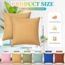 Oudain 6Pcs 18x18 Inch Decorative Throw Pillow Covers Pastel Mix Color Pillow Cases Colorful Square Cushion Covers with Hidden Zipper for Classroom Library Bedroom Reading Corner Sofa